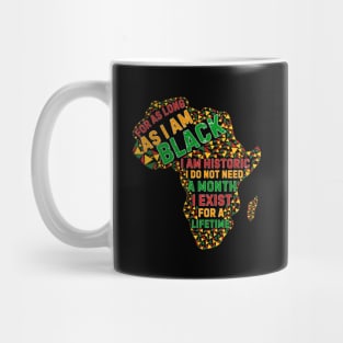 I Am Historic Exist Lifetime African Black History American Mug